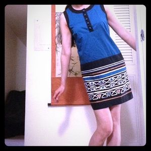 Ann Taylor Unique Blue Dress, size 4